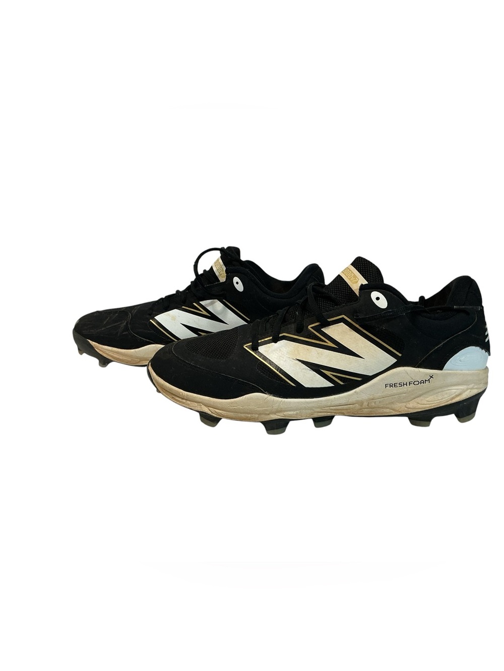 New Balance Men’s Black White and Tan Fresh Foam Athletic Cleats